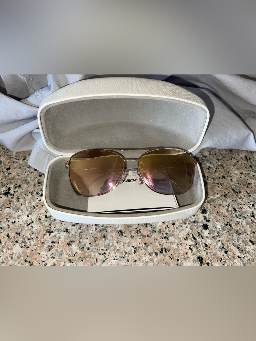 Michael Kors Stratton aviator sunglasses & case